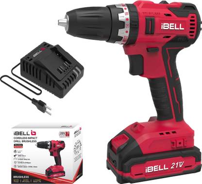 iBELL Cordless Impact Drill Brushless 20V 38Nm with 2Ah Battery & Charger One Power Series BD20-38 Cordless Drill