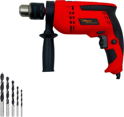 Hillgrove HGCM1155M1 700W Power Drill Machine with 5Pcs Wood Drill Bits for Making Holes Metal/Wood/Concrete with Reverse Rotation and Variable Speed P08SM910 Pistol Grip Drill