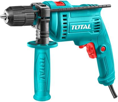 TOTAL 680W Impact Drill, 3000RPM, Max.Drilling Capacity : 13mm, Variable speed Levels TG1061356-2 Pistol Grip Drill