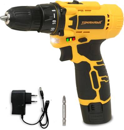 Tomahawk DMS-5000 12V Drill Machine Heavy Duty Copper Armature 1350rpm Two-Speed Cordless Drill