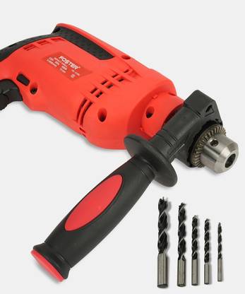 FOSTER FID-13RE Impact Drill Machine| 13mm , 650W | Heavy Duty | For Wall | Forward/Rev FID-13RE Forward/Reverse 13mm with 5 Bits Pistol Grip Drill