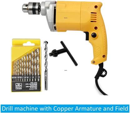 Sauran Drill Machine 13 PCS HSS Drill Bit & 1 PCS Masonry Drill Bit (PWD28) Cordless Drill