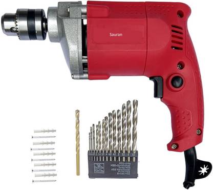 Sauran 2310 Drill 1 Pcs HSS Bit 1 Pcs Masonry,5pcs Pech set,5pcs Gitti (PWD71) Pistol Grip Drill