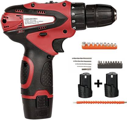 SAENTE AUTOPOWER-TWO SPEED PERFORMANCE:BUILT-IN LED LIGHT 12V Li-ion Cordless Drill Machine with Reversible Function-Torque 18+1 Cordless Drill