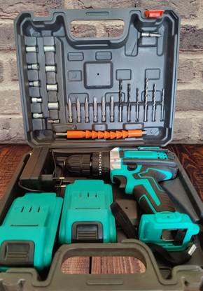 RMGS 21V Cordless Drill Driver Kit with 24 accessories |10mm Keyless Chuck | 18+1 Clutch Cordless Drill (10 mm Chuck Size) Cordless Drill