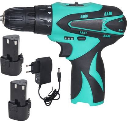 Digital Craft 12V Cordless Drill & Screwdriver Kit – 1350RPM, Power, 10mm Keyless Chuck, Reversible Switch, Multi-Torque Clutch – Includes 2 Rechargeable Batteries Pistol Grip Drill