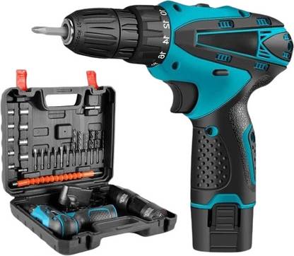 XTOOLS CD-12V Cordless Screwdriver Drill Accessories tool kit Set Reversible machine Cordless Drill