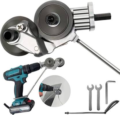 uptodateprouducts Electric Drill Plate Cutter Attachment Drill Metal Cutter Drill Attachment Angle Drill