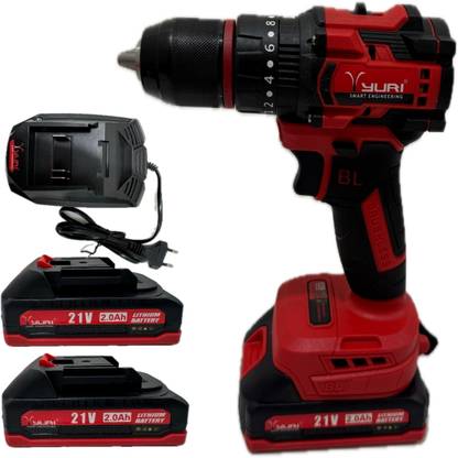 Mat max YURI-952 CORDLESS BRUSHLESS IMPACT DRILL 21VLI-ION BATTERY,2 SPEED MODES & CHARGER Cordless Drill