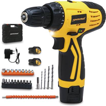 Tomahawk T 7385 T7385 12V Cordless Screwdriver and Drill Set - 25pcs, Two-Speed Cordless Drill