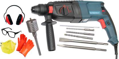 Digital Craft ULTRAFAST Hammer Drill 26MM Heavy Duty Rotary Hammer Drill Machine 900 watts with 3 mode COMBO OFFER Pistol Grip Drill