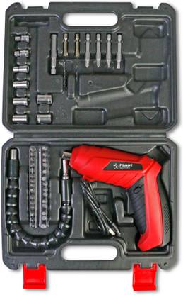 Flipkart SmartBuy 47 pcs Rechargeable Electric Screw Driver Set 250 RPM Screw Gun Power Tools YLSD-0306L Pistol Grip Drill