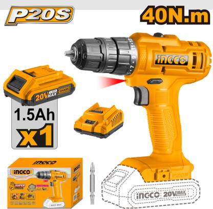 INGCO Lithium-Ion 1pcs 1.5Ah Battery 20V Cordless Drill