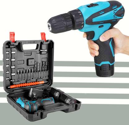 MLD 12v cordless screwdriver drill machine With 2 battery Accessory tool kit set SUP-136 10mm Impact Drill Driver kit Accessories Tool Kit set Cordless Drill