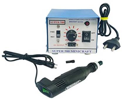 HAMMER MAN Super 580 Minicraft Machine Mini Drill Machine Set Of 2 with Speed Super 580Minicraft MachineMiniDrillSetOf2Direction StabilizerBox AdjustableSpeed Angle Drill