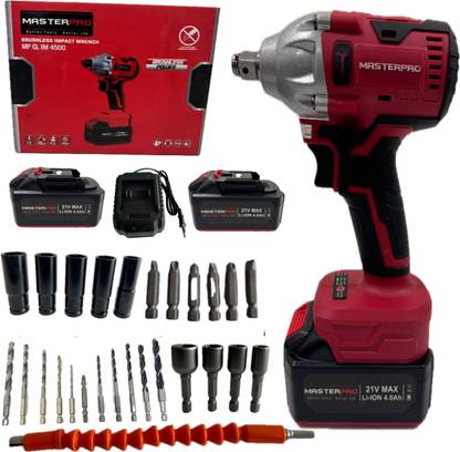 M-TREX MP CL IM 4500 MASTER PRO CORDLESS BRUSHLESS IMPACT WRENCH 21V MAX LI-ION BATTERY & CHARGER Cordless Drill