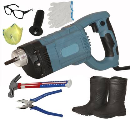 Digital Craft Handheld Concrete Vibrator Electric Vibrating Tool Without (SHAFT ROD) Vibrator Machine 2000W,Claw Hammer 250Gms,8"Inch Combination Plier Pistol Grip Drill
