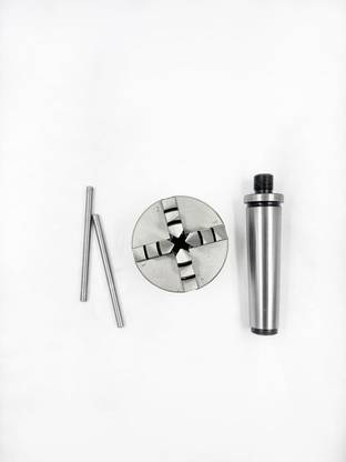 Kalsi brothers 4-Jaw Self-Centering Chuck M14x1 Thread with Drawbar for Lathe, CNC, Drill Press Power & Hand Tool Kit