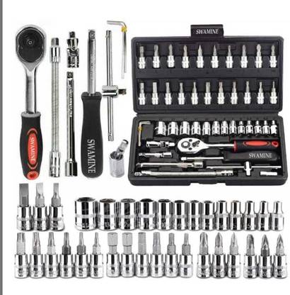 CREATION BAZAAR 46 in 1 Pcs Tool Kit & Screwdriver and Socket Set Combination Set Power & Hand Tool Kit