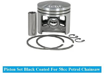 Sauran Piston Set Black Coated For 58cc Petrol Chainsaw CK63 Power & Hand Tool Kit