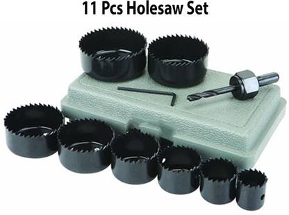 Kshivi 11Pcs Hole Saw Set Drill Bit Kit Wood Thin Alloy Metal Cutter Core Drill Bits Power & Hand Tool Kit