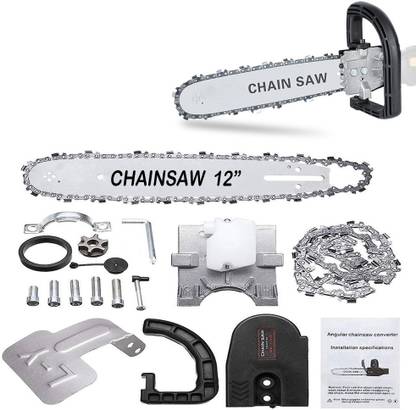 MLD 12 Inch Electric Chainsaw Adapter Tool Set (Angle Grinder Machine not included) Power & Hand Tool Kit