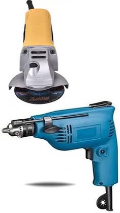 My Factor AG-801 Angle Grinder 100 mm Wheel Diameter with 10mm Drill Machine (AB15) Power & Hand Tool Kit