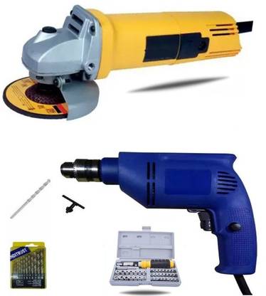 My Factor POWER Angle Grinder 850W with Drill Machine Combo Combo Pack Multicolor (AB817) Power & Hand Tool Kit