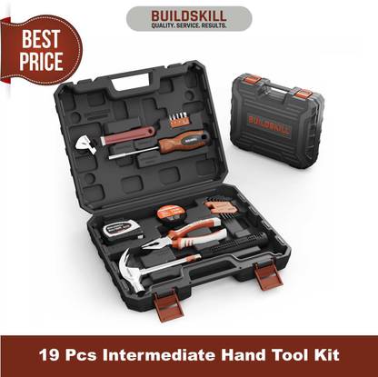 BUILDSKILL 19 Pcs hand tool kit for home use | tool kit set with multi-function tools | Hand Tool Kit