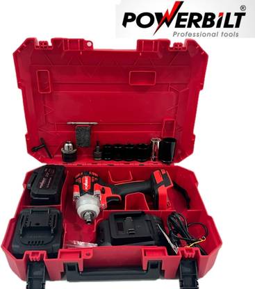 Powerbuilt PBL-CL-21WR BRUSHLESS IMPACT WRENCH 330 NM TORQUE & 21V LITHIUM ION BATTERY Power & Hand Tool Kit