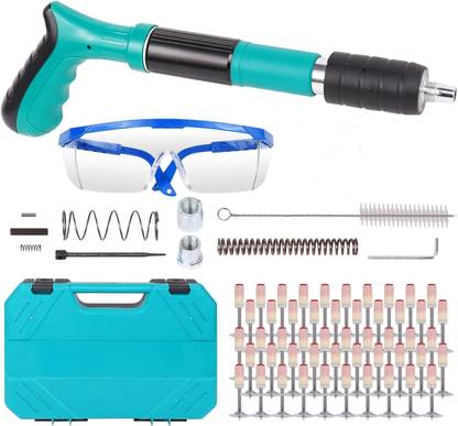 From The Farm Manual Steel Nail Gun Tool, Concrete Nail Gun 50 Nails Heavy Duty Fast Hitting Rivet Gun