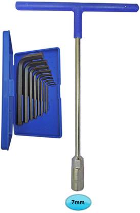 DUMDAAR 7mm Hex T Spanner/Socket with Box allen key set Hand Tool Kit