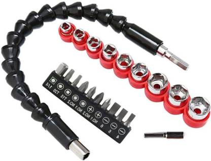 Kiesh Drill Bits Screwdriver Flexible Shaft Bit Set Extension Size-1/4inch Screwdriver Bit Set of 21 Pcs EBS09 Rotary Tool