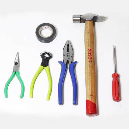 WallVilla Set of 6 Pcs Smart Hand Tools | Combo Hand Tools For Home And Profession Hand Tool Kit