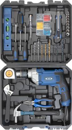 JK Super Drive Professional with 750Watts, 13mm Impact Drill, Power & Hand Tool Kit