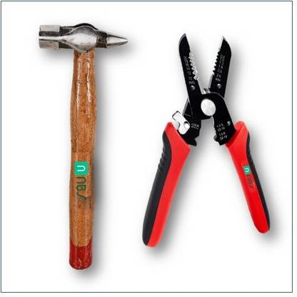 NBS NBS Cross Pein Hammer-200 GRM and Multipurpose Stripping Plier Hand Tool Kit