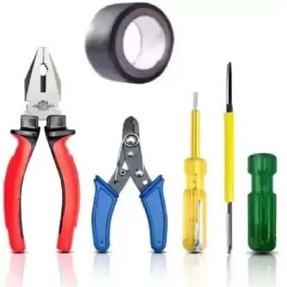 Wolzook 8"inch Lineman Pilash Plier with Wire Cutter,Line Tester, 2in1 Screwdriver, Tape Hand Tool Kit
