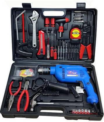 Yking 1388B 750W 13mm Drill Machine Kit | Variable Speed, Reversible Power & Hand Tool Kit
