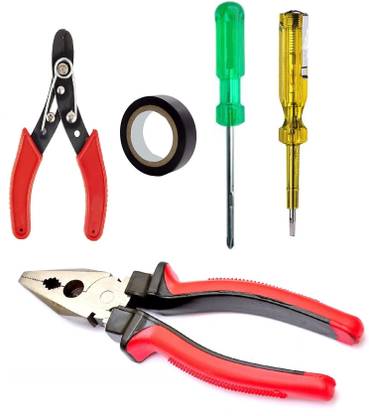Toolhub Plier, Screwdriver, & Wire Cutter Hand Tool Kit