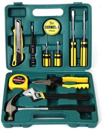 PRINCE CREATION 12 in 1 Pcs Tool Kit & Screwdriver and Socket Set Multi Purpose Combination Hand Tool Kit