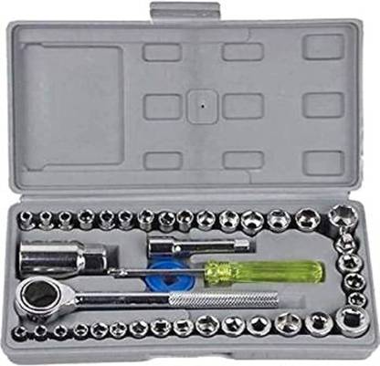 VNGEE 40 pcs Tool Kit Set Wrench Hand Tool Socket Set for Automobile Repair PACK OF 1 Power & Hand Tool Kit