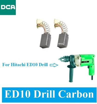 SINAL Carbon Brush Set (DCA Make) For Hitachi Drill Model ED10 (CE46) Power & Hand Tool Kit
