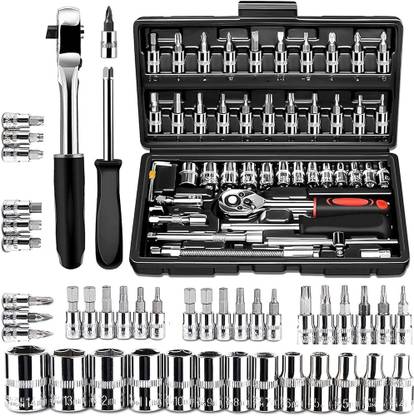 SRSW 46 in 1 Pcs Tool Kit & Screwdriver Multi Purpose Combination Tool Case Precision Power & Hand Tool Kit