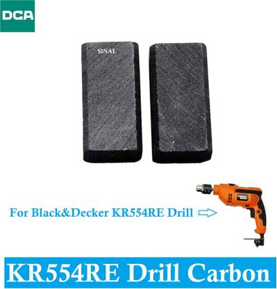 SINAL Carbon Brush Set (DCA Make) For Black & Decker Drill Model KR-554 RE (CR189) Power & Hand Tool Kit