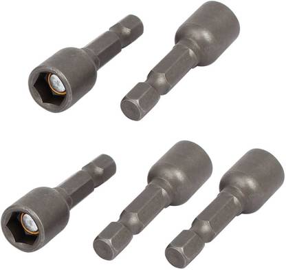 SINAL 8MM Socket Hex Shank Magnetic Nut Driver Adapter Drill Bits 5pcs Power & Hand Tool Kit