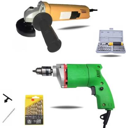 My Factor Angle Grinder with Drill Machine Combo Multicolor (DE583) Power & Hand Tool Kit