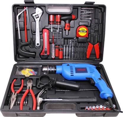 AEGON ADM13-Blue All-in-One 13mm Drill Machine, 750W, 2 Modes for Home DIY Power & Hand Tool Kit