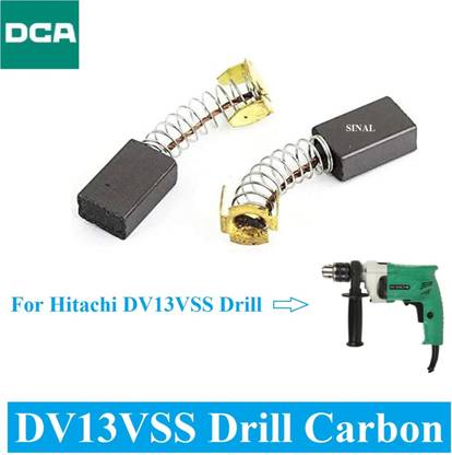 SINAL Carbon Brush Set (DCA Make) For Hitachi Drill Model DV13VSS (CR44) Power & Hand Tool Kit