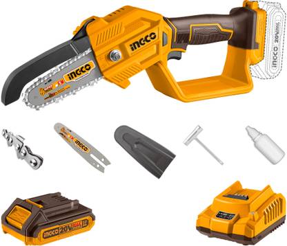 INGCO 20V Lithium-ion Cordless Pruner Saw 5" Bar, 5m/s, with Battery and Charger Multi Purpose Power Shears