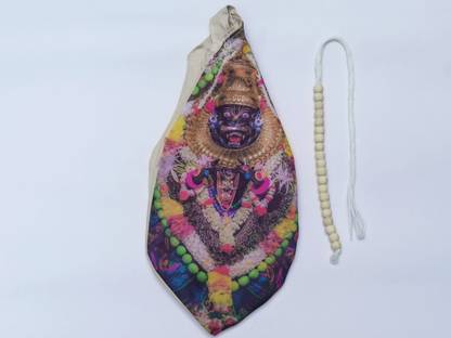 Firmus Digtal Printed Narsingh Avatar Gomukhi Bag with Sakshi Mala Prayer Kit